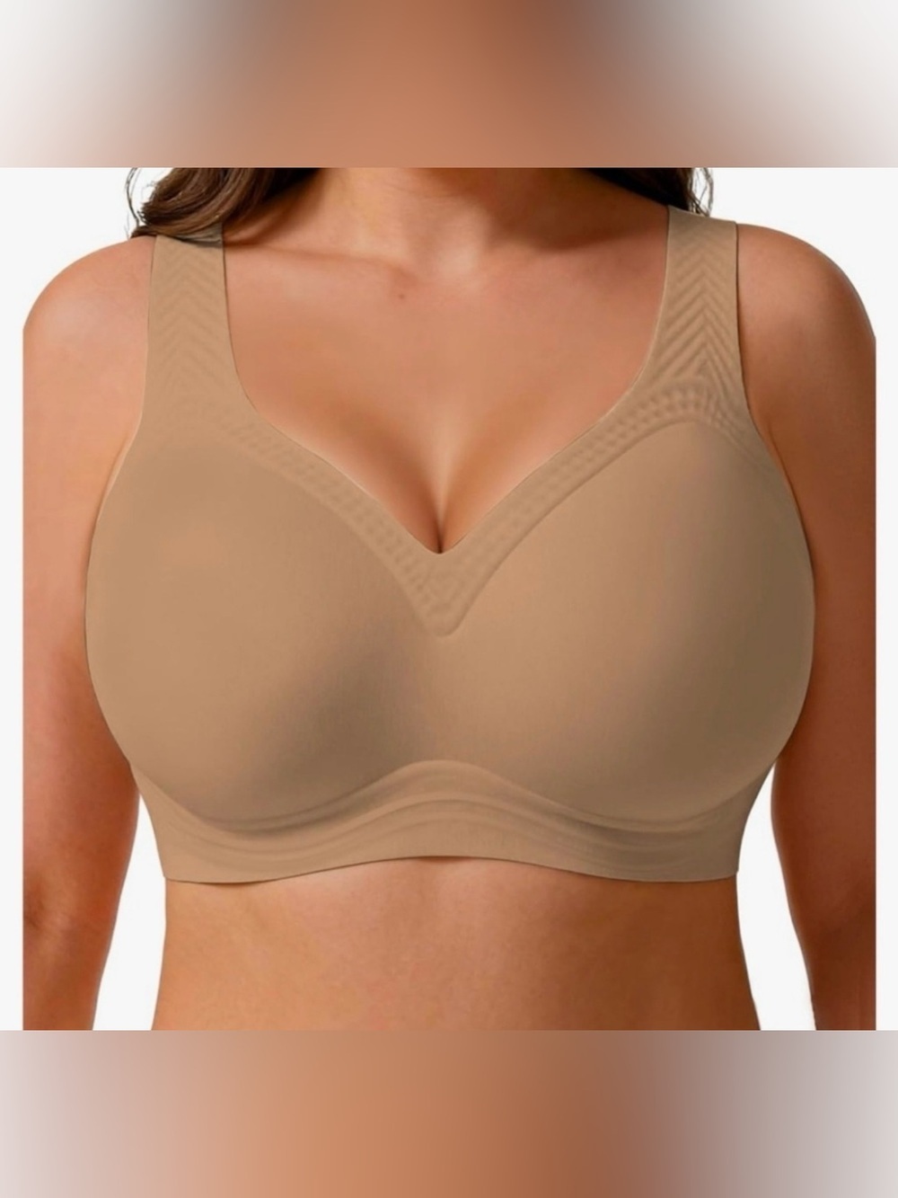NWT Soft Intentions Women’s Seamless Full Coverage Wireless High Side Bra - 2XL